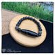 GBT1533 Gelang Batu Black Onix Kombinasi Plat Batu Agate