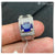 CPA0092 Cincin Perak Permata Blue Safir