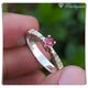 CBR0131 Cincin Perak Berlian Eropa Permata Garnet