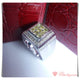 CBR0155 Cincin Perak Berlian Hijau