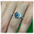 CPA0205 Cincin Perak Permata Blue Safir