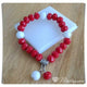 GBT0058 Gelang Batu Merah Putih mix Kristal