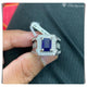 CPA0124 Cincin Perak Permata Blue Safir