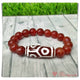 GBT0438 Gelang Plat Dzi Tibet mix Batu Agate