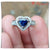 CBR0192 Cincin Emas Putih Berlian Eropa Mix Permata Blue Safir Afrika