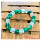 GBT0945 Gelang Batu Green Agate Mix Kristal Kotak