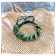 GTL0458 Gelang Tali Macrame Batu Giok Birma