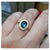 CBR0209 Cincin Emas Berlian Eropa Permata Blue Topaz